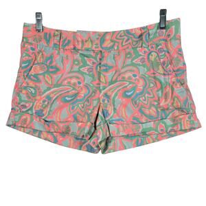 Lilly Pulitzer Barclay Shorts Womens 8 Sandbar Blue Make A Splash Beach Vacation